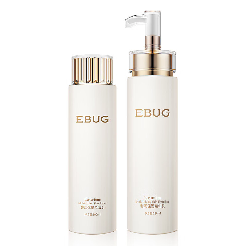 伊露莹(EBUG)柔肤水精华乳套装补水提亮修护保湿平衡水油滋养水乳 奢润柔肤水+精华乳两件套