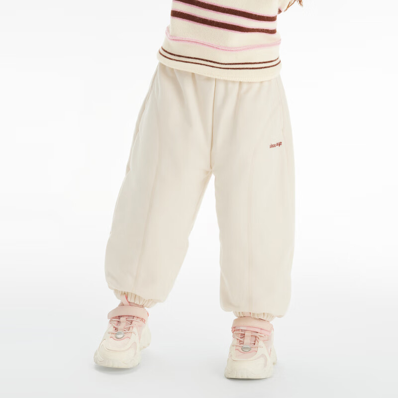 巴拉巴拉童装儿童长裤男童女童宝宝束脚裤子秋冬宽松百搭休闲裤 浅卡其50311 90 cm