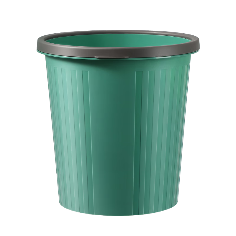 美丽雅垃圾桶大容量家用压圈厨房卧室办公室卫生间分类纸篓颜色随机 压圈设计 多色随机 9L