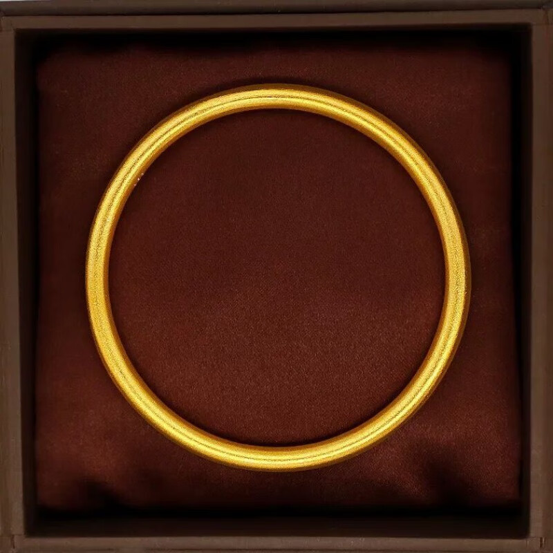 百年凤祥金包银手镯女999实心银素圈仿黄金银镯子送女友520礼物 传承