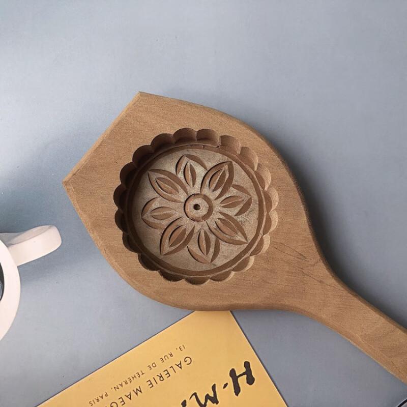 澳颜莱木质手工做月饼模具 烧饼月饼艾叶米果青团蒿子糍粑粑绿豆糕