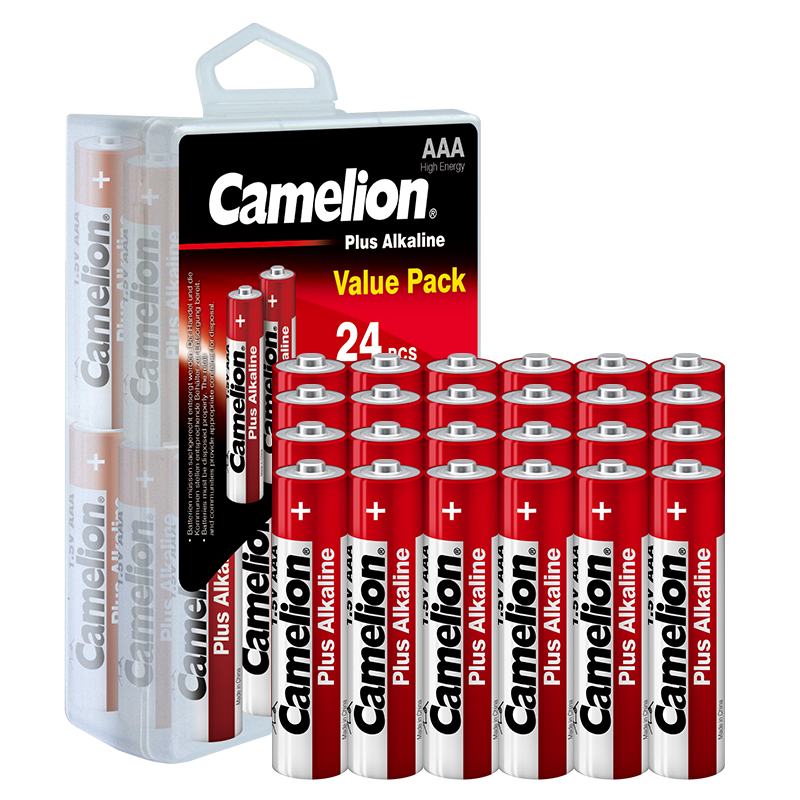 飞狮（Camelion）碱性电池 干电池 LR03/AAA/7号 电池 24节 鼠标/键盘/血压计/血糖仪/玩具/遥控器