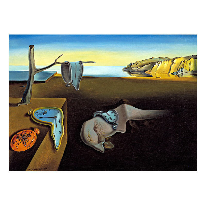 皓涛 达利记忆的永恒抽象画世界名画挂画餐厅玄关欧式客厅油画装饰画