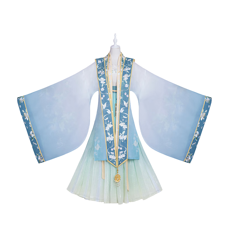 如夢霓裳畫湄|如夢霓裳漢服女宋制直領(lǐng)對襟衫裙刺繡霞披大袖衫春夏季 粉色大袖衫 S (155)