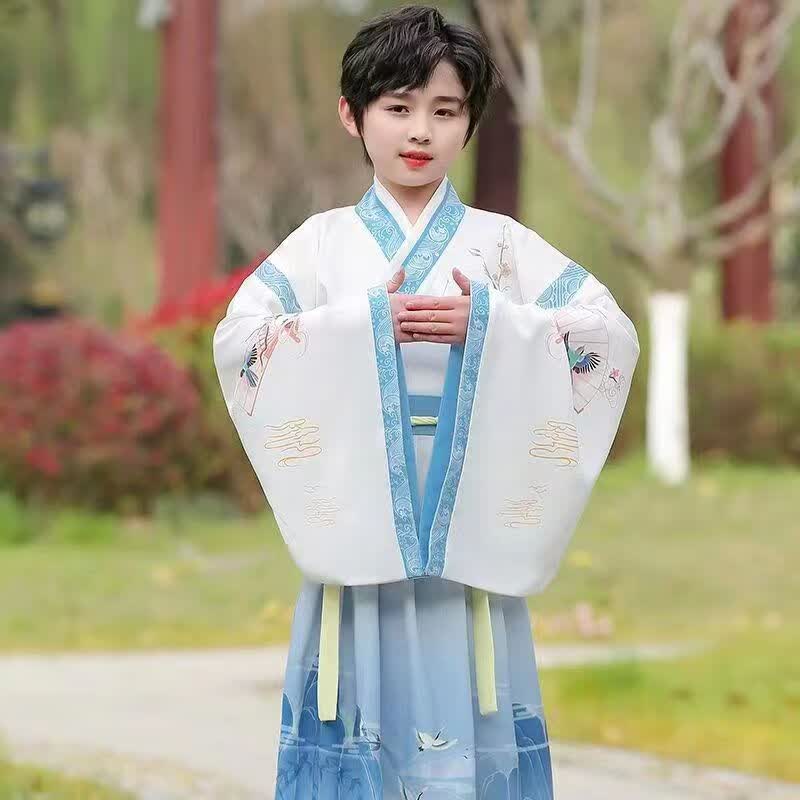 史努比（SNOOPY）男童汉服春夏古装演出服儿童国学服中国风少爷公子侠客装高端唐装 图片色男女同款0 110属于什么档次？