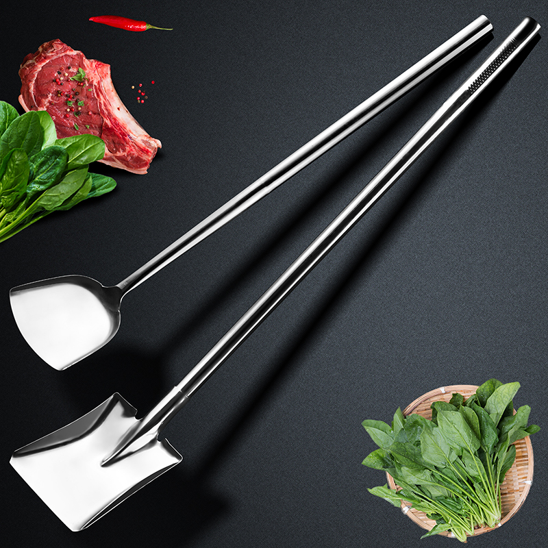 默然诺尔大锅铲不锈钢大锅铲炒菜厨师炒勺酒店食堂特大商用炒菜铲子加