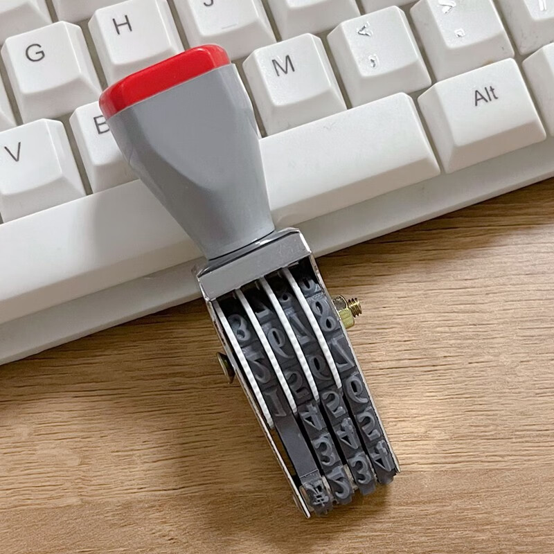 4位转轮数字印章商品价格标签印3位可调数字0-9超市标签价格印章 大4