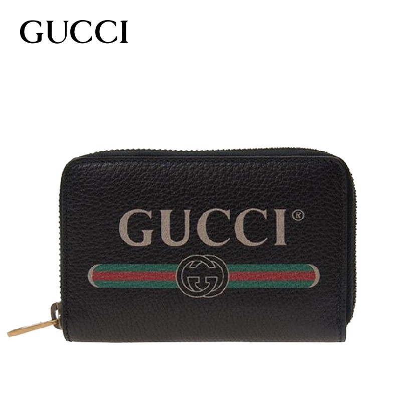 gucci 古 驰钱包 奢侈品 长款牛皮印花手拿钱夹钱包 黑色 4963190gcat
