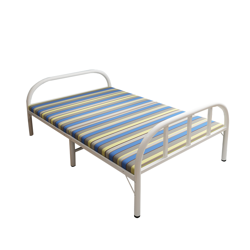 【工来工往】折叠床折叠床单人床家用午休床便携硬板床办公室午睡床木板床出租屋简易床医院 蓝白折叠床1m