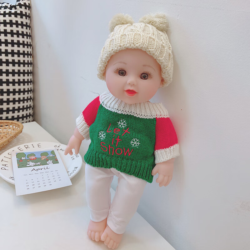 绿野客仿真娃娃玩具硅胶婴儿假洋娃娃小宝宝公仔会说话 注:[小号30cm