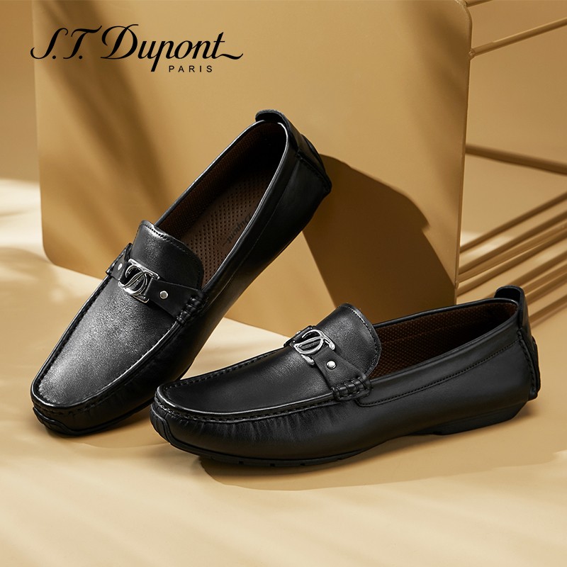 dupont都彭经典饰扣男士日常商务休闲开车鞋软皮鞋舒适套脚鞋l