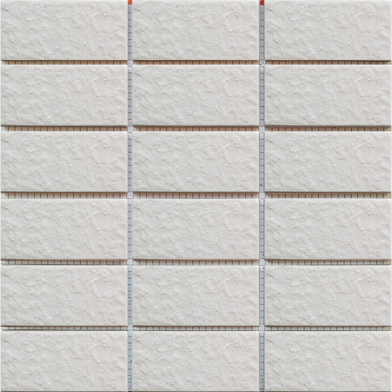 格鲁德外墙砖45×95mm白色麻面外墙瓷砖纸皮砖物业 白色 45*95