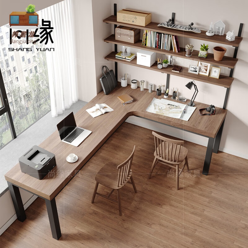 家用拐角双人办公桌卧室l型角落电脑桌台式 定制尺寸专拍