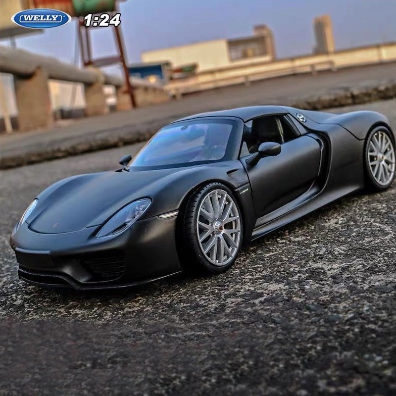 威利welly 1:24 保时捷918 spyder 汽车模型 仿真 保时捷911 gt3 跑车