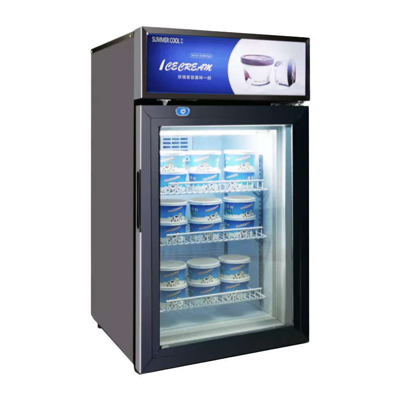 星樂源(STARLOR)冰淇淋柜商用展示柜炒酸奶冰柜立式冷凍柜硬冰激凌冰箱雪糕柜 SL-58燈箱款(黑色)
