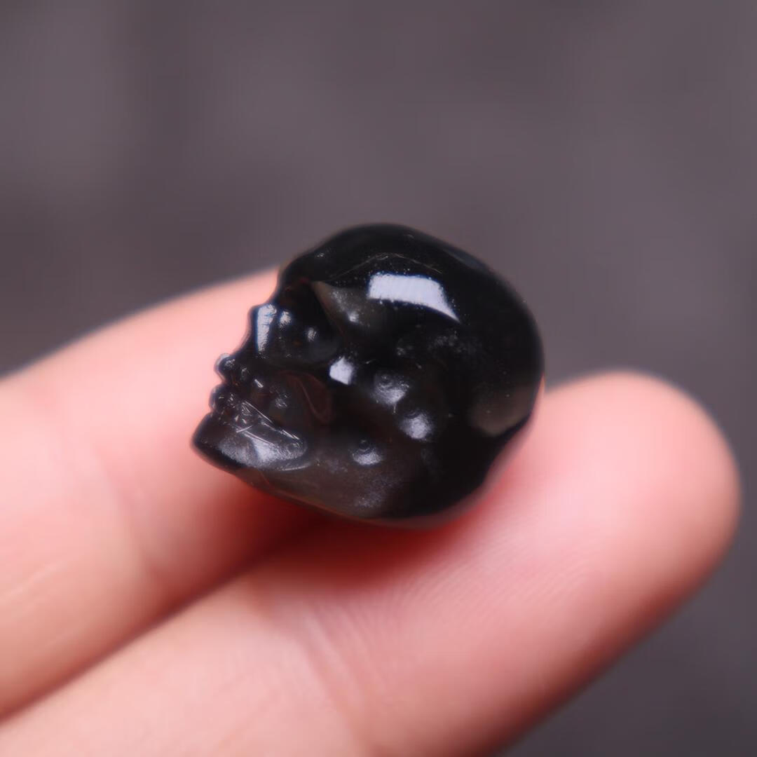 时光巷陌 西藏天珠玛瑙雕刻骷髅尸陀林腰珠隔珠 背云菩提手串108长串