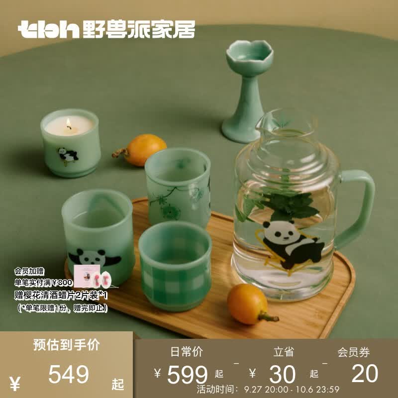 野兽派家居（tbh）熊猫嘭嘭玻璃复古水壶套装耐高温家用大容量凉水壶礼盒装 熊猫嘭玻璃复古水壶套装怎么看?