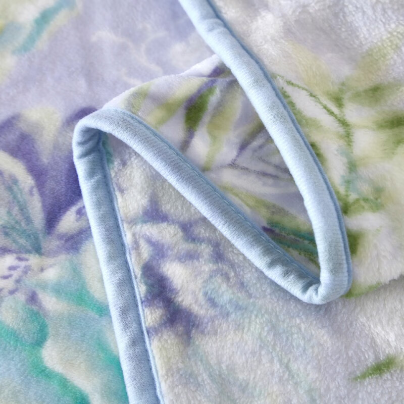 富安娜(FUANNA)家居多功能毛毯 休闲亲肤毯单层法兰绒毯/琉璃玉翠 80*120cm