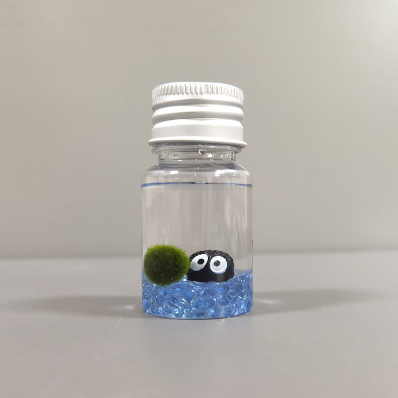 海藻球随身宠物生日礼物女生鱼缸造景小摆件迷你生态瓶水培植物 红色