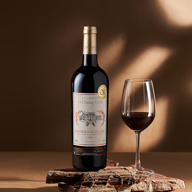 婉爱法国超级波尔多aoc 干红葡萄酒红酒单支750ml 单瓶