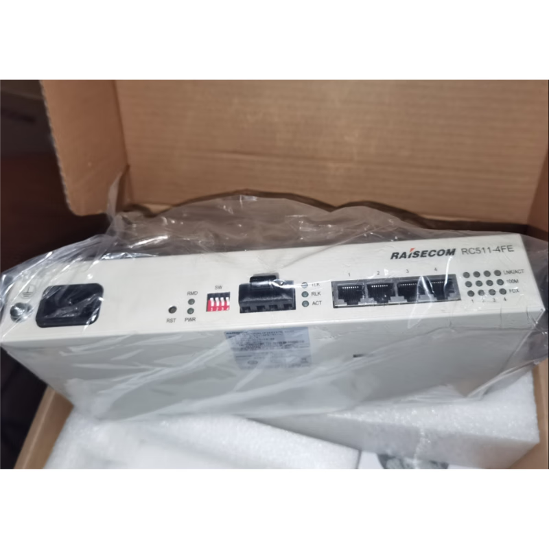 瑞斯康达rc511-4fe-s1-ac四口光纤收发器 全新