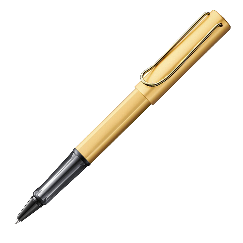 德国进口 凌美(LAMY)宝珠笔签字笔 LX限定系列落灼金 金属铝笔杆材质 黑色笔芯圆珠笔0.7mm