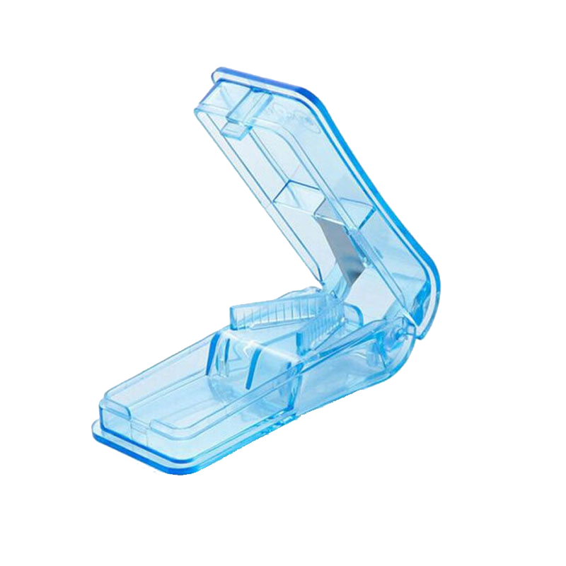 梧桐安安 切X器可固定X片分割器透明切X盒便携迷你塑料分X盒 蓝色