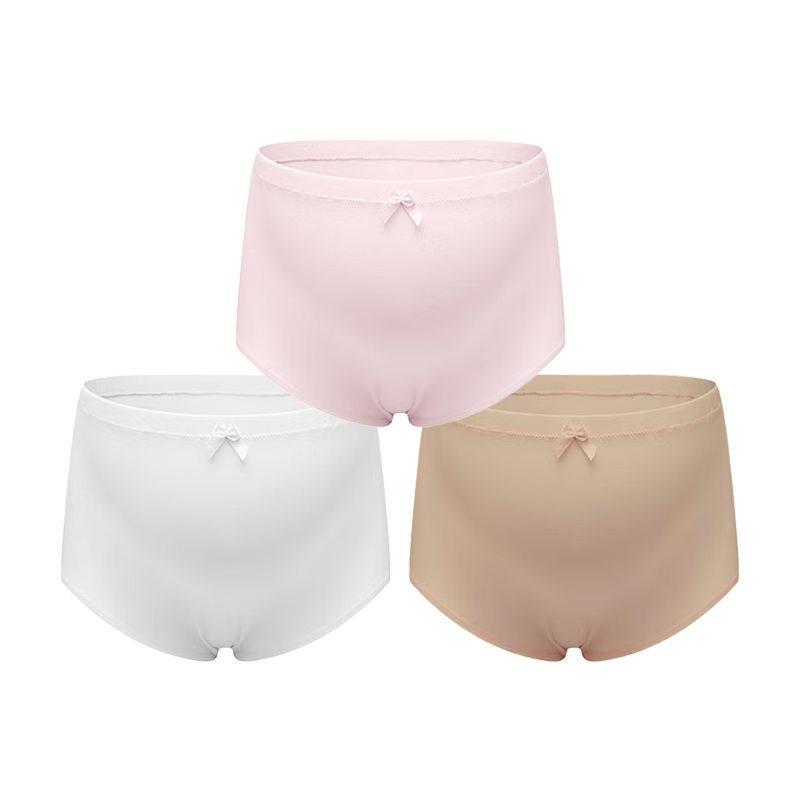 OCTMAMI 十月妈咪 5111303 孕妇高腰内裤 三条装 XL码 白色+粉色+肤色