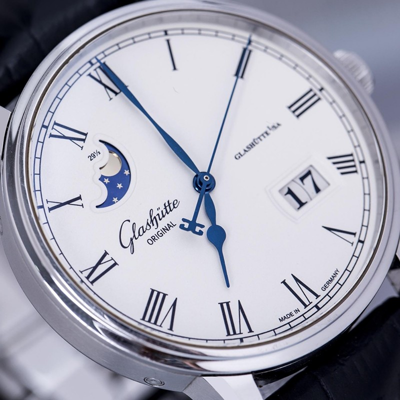 【二手95新】格拉苏蒂男表 原创议员系列 精钢 折叠扣 100-04-32-12