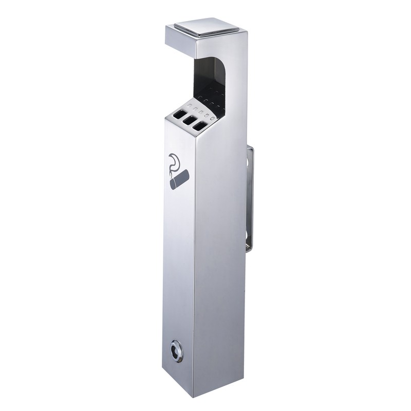 会汕立式烟蒂柱不锈钢灭烟桶户外烟灰缸落地垃圾桶烟蒂柱室内灭烟筒