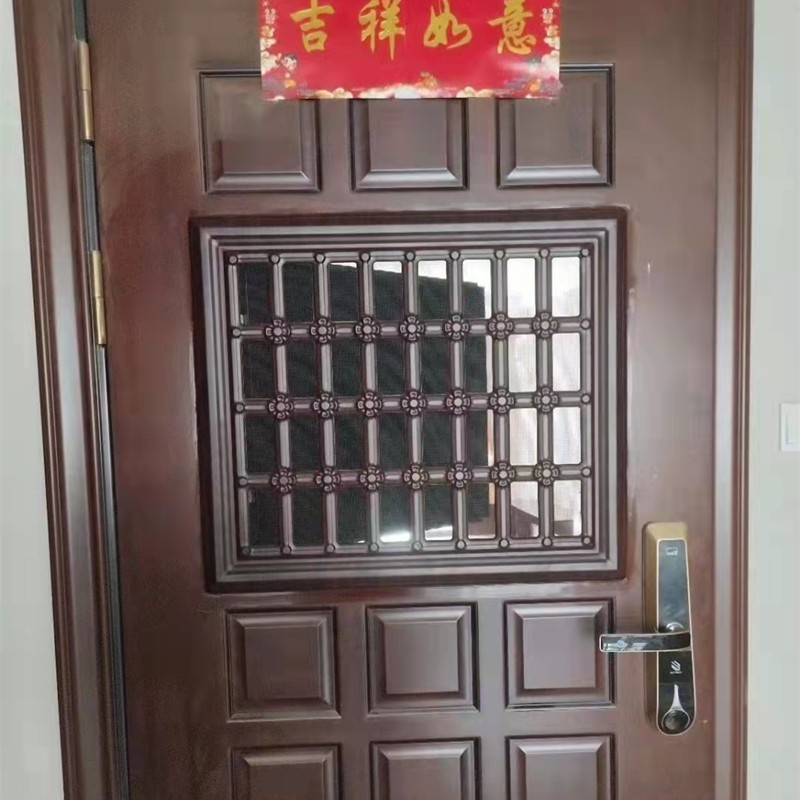 安正原防盗门加装安正通风窗透气透风纱窗门进户门开小窗门中门子母门