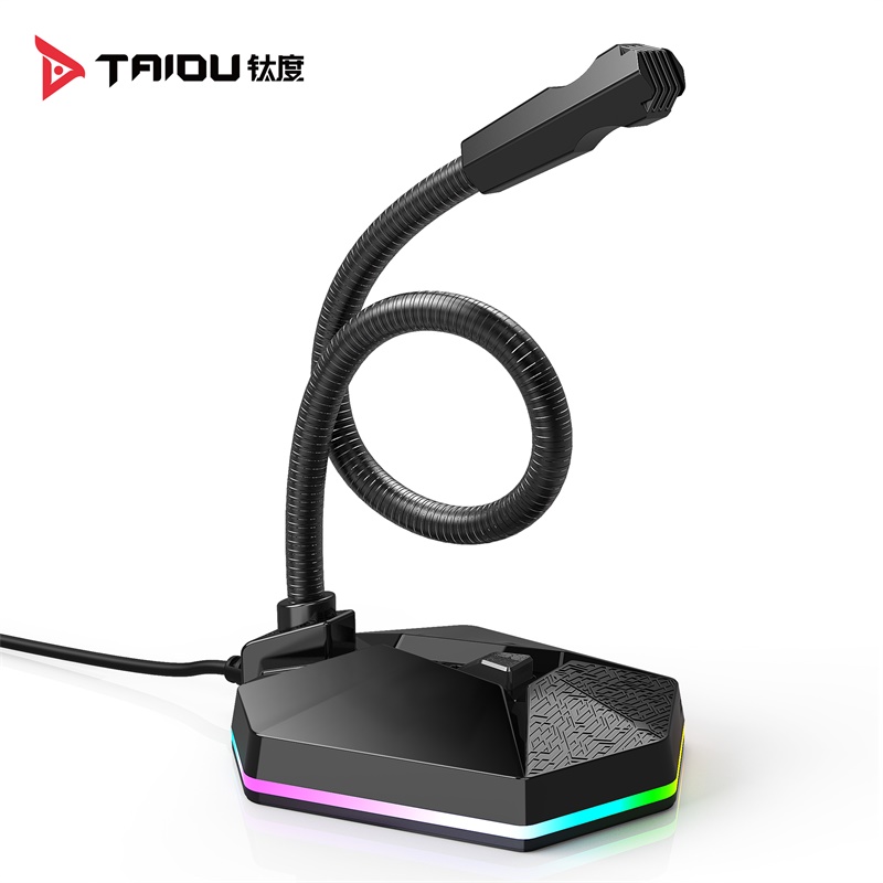 钛度(Taidu) TSP201星传F1电脑游戏麦克风usb电竞RGB 永劫无间版 黑色