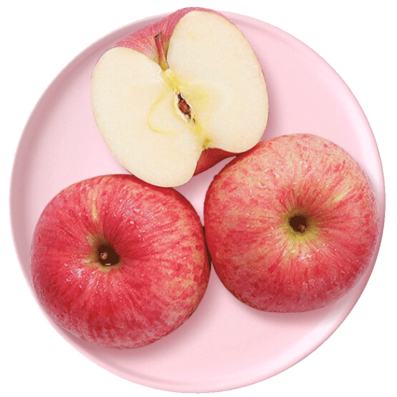 中鲜生 新果陕西洛川苹果甜脆红富士苹果水果整箱时令新鲜 净重4.5斤+