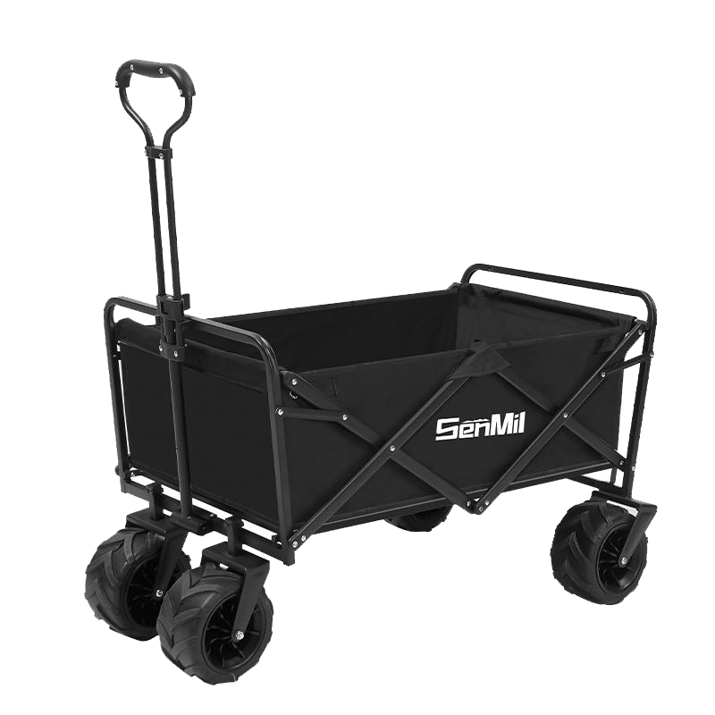 senmil户外野营露营车折叠车野餐车营地车带刹车自驾钓鱼手拉推车150l
