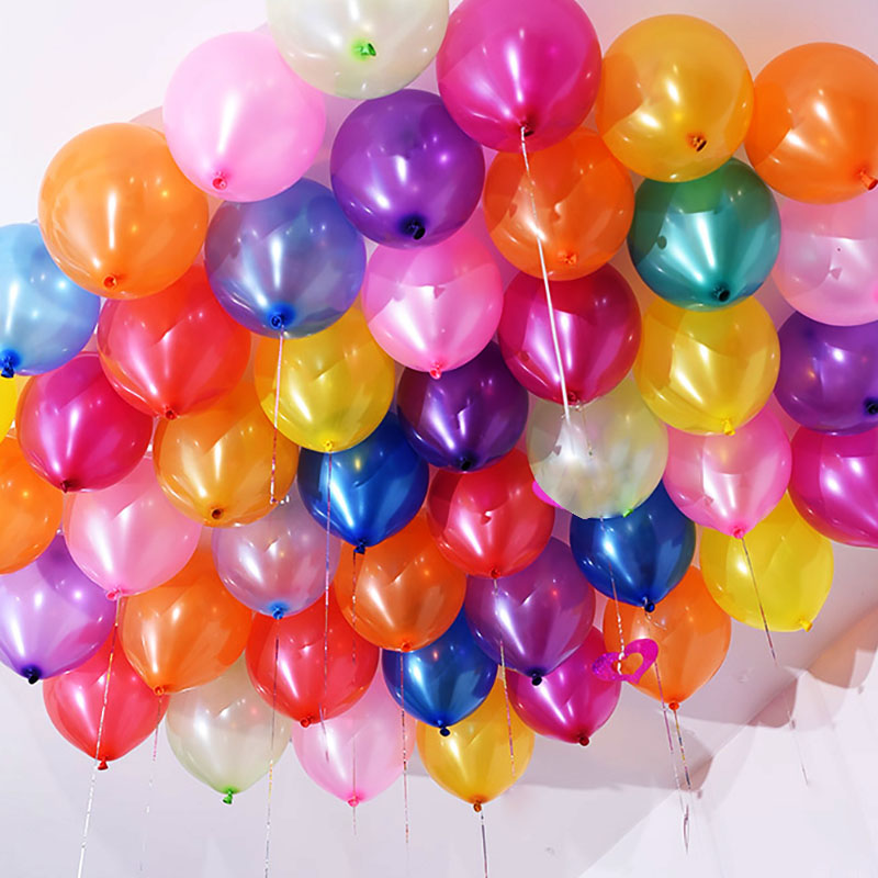 青苇 气球100只装打气筒1个 圆形彩色 结婚庆生日七夕情人节 浪漫求婚
