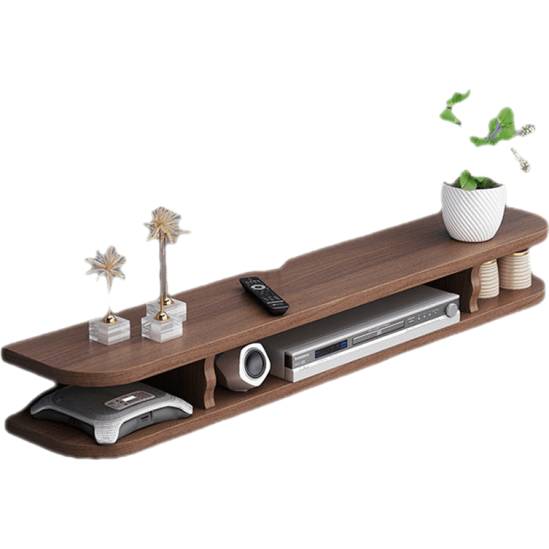 悬空式电视柜壁挂电视柜挂墙上悬空挂简易现代简约客厅卧室小户型超窄电视机柜 橡木色长60cm 组装