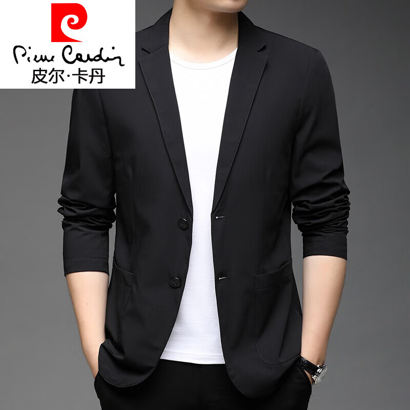 皮尔卡丹(pierre cardin)品牌秋季单西西服外套薄款商务休闲透气西装