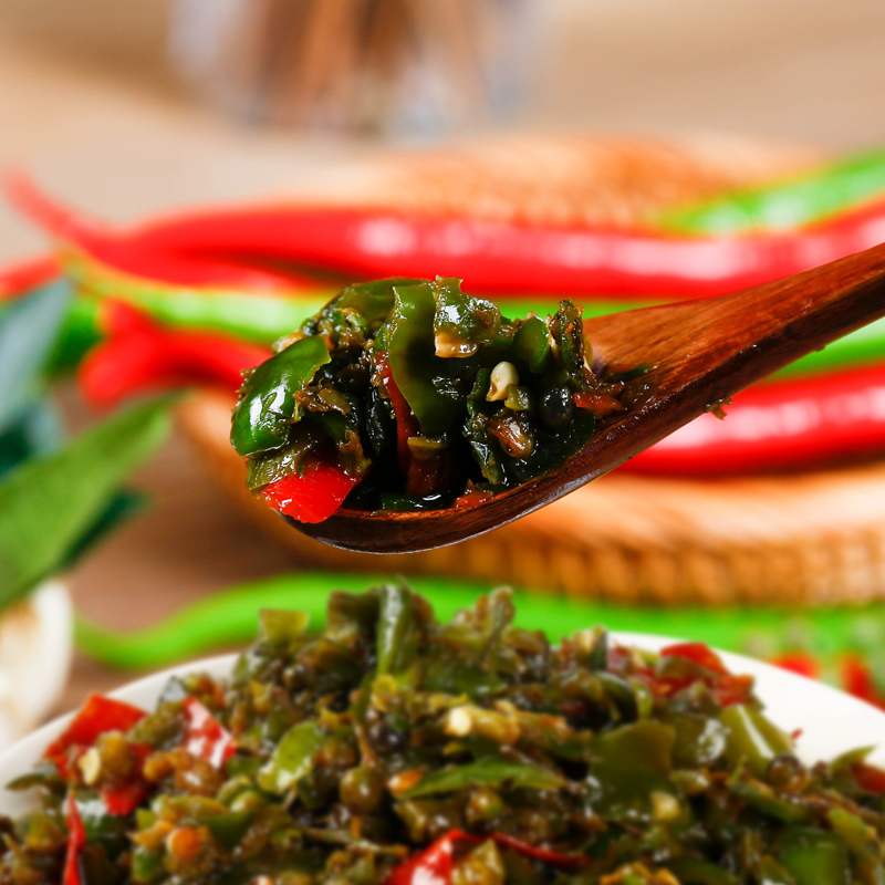 虎钢馋腌鲜花椒辣椒麻辣咸菜下饭菜农家手工自制山东沂蒙特产每份瓶斤