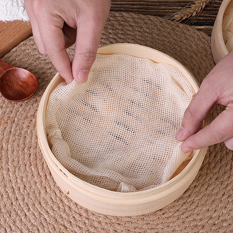 日本进口蒸布蒸馒头垫布蒸饭纱布棉蒸茏布蒸包子布不粘烘焙布厨房多用