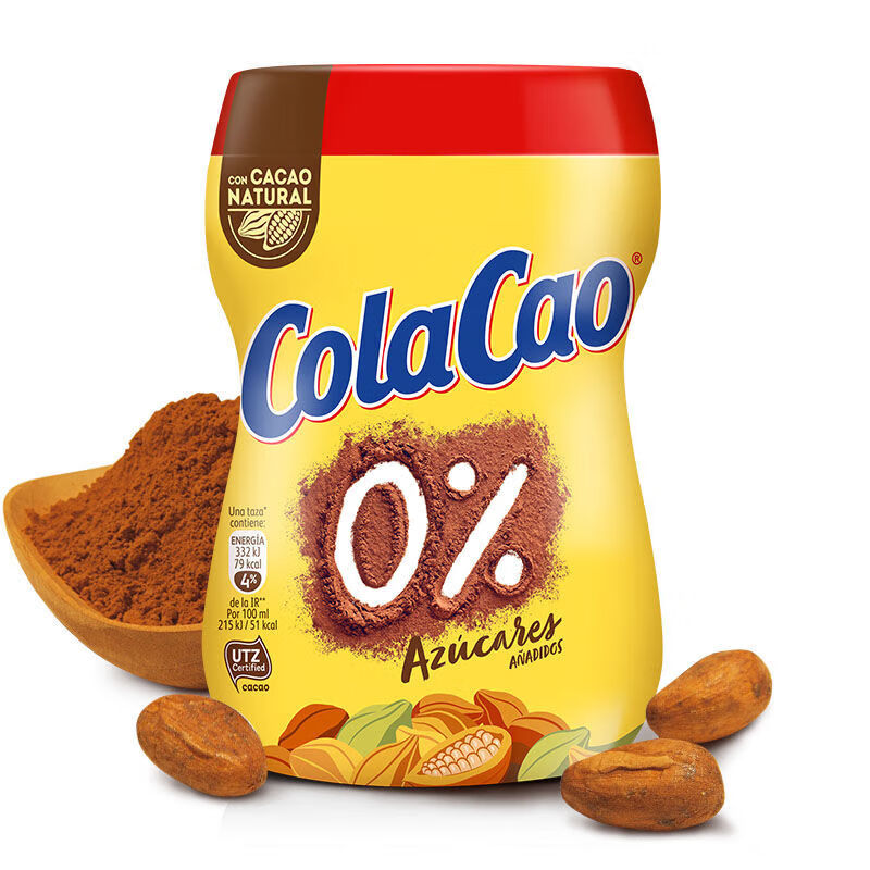 食芳溢西班牙品牌COLACAO酷乐高经典原味可可粉罐装巧克力味男女饮料 300g 可可粉不添加糖 1盒