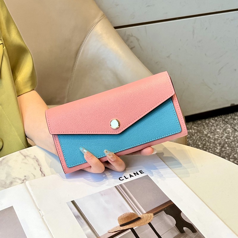 丝芙伦牛皮长款手拿钱包女百搭2024新款大容量放手机超薄款薄款钱夹