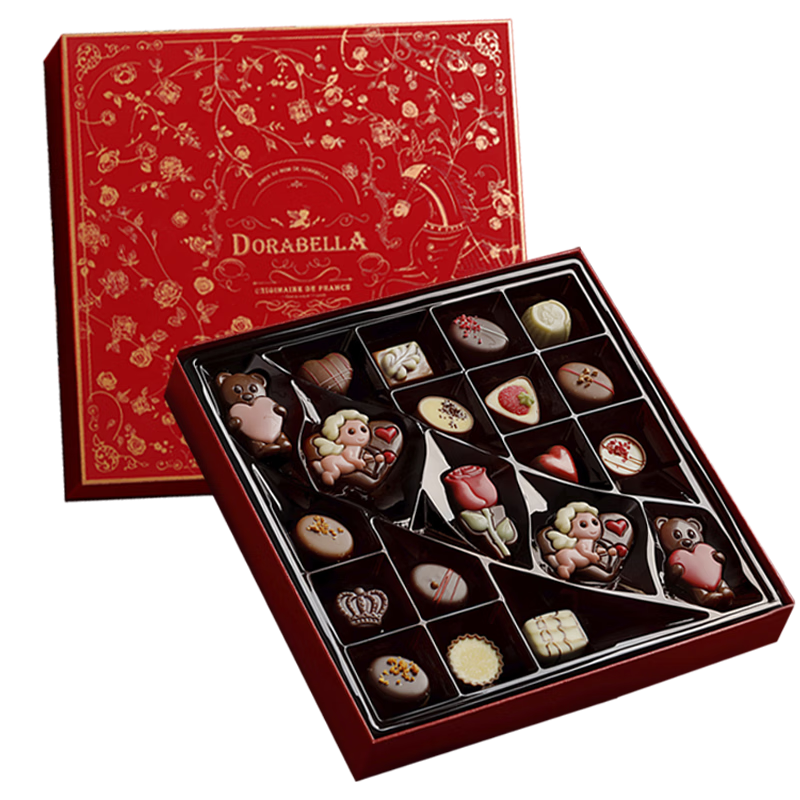 朵娜贝拉比利时进口巧克力礼盒装520情人节生日礼物送男女友老婆喜糖 255g