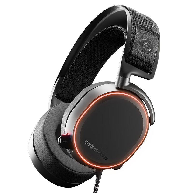 Steelseries 赛睿 Arctis Pro 幻彩专业版 耳罩式头戴式有线耳机 黑色