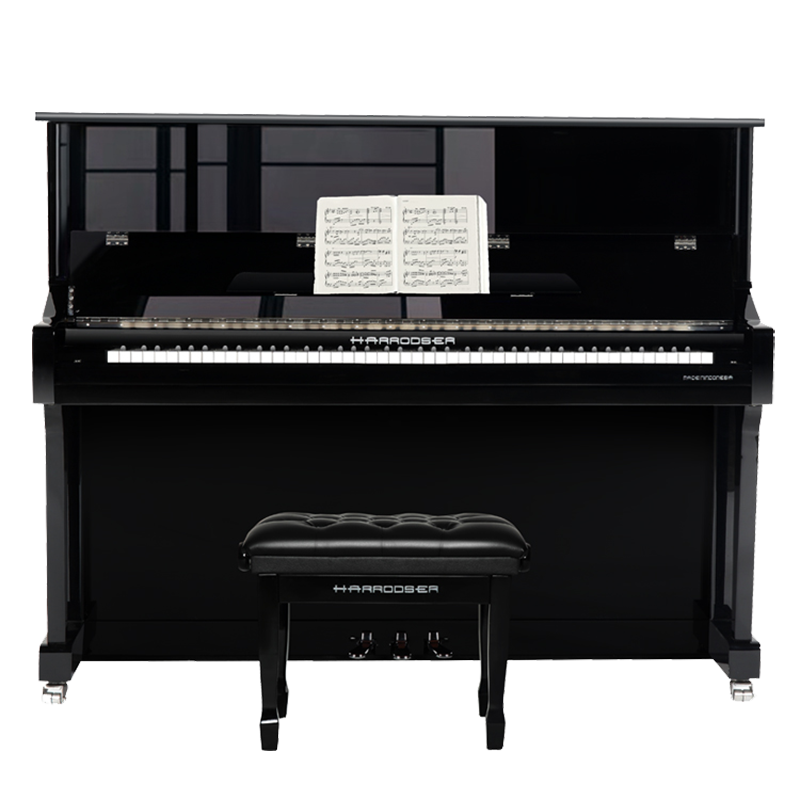 哈罗德HARRODSER P-1系列全新钢琴原装进口家用教学考级钢琴121高度 P-1 典雅黑