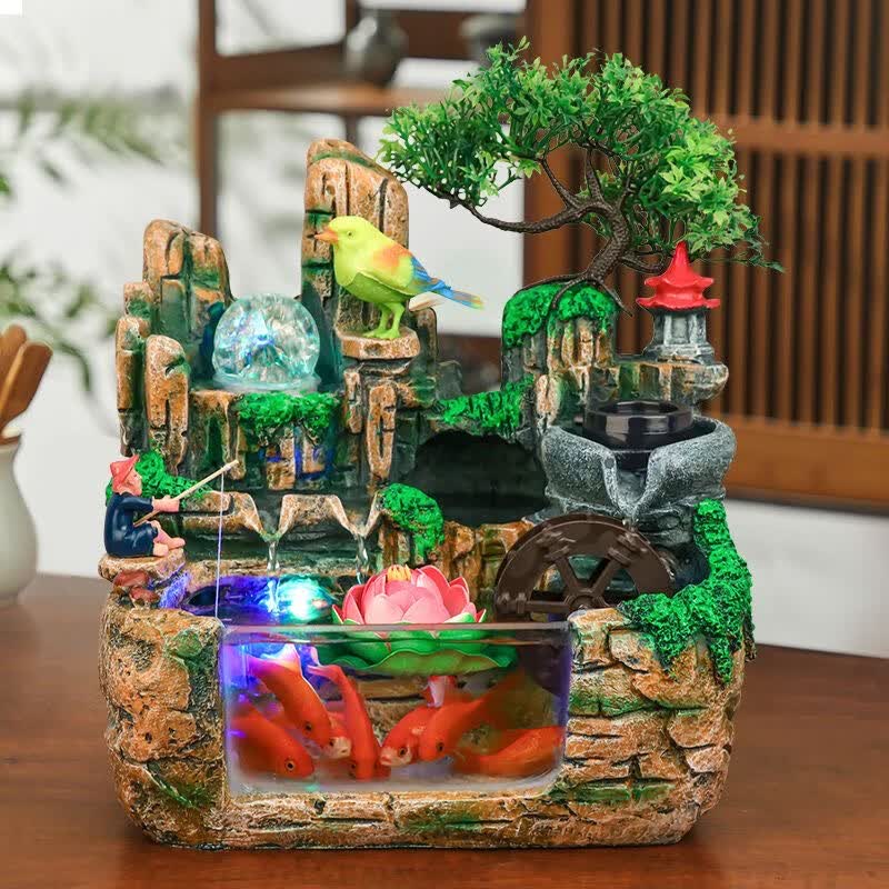 悠梵萌异景园鱼缸仿真假山造景装饰石头布景套餐水族箱大小使用感如何?