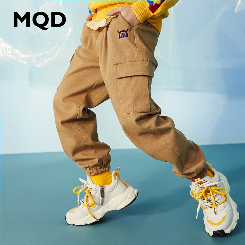 MQD童装男童休闲裤新款长裤中大童儿童工装时尚百搭裤子 卡其 120cm怎么样,好用不?