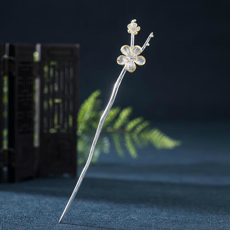 发簪古风汉服旗袍发饰民族风簪子女神节定情生日礼物 定情桃花发簪