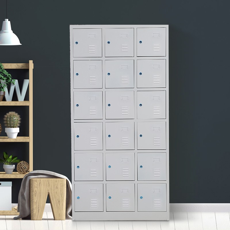 木兰旅门铁皮柜格储物柜十八门员工柜更衣柜存物柜 加厚带锁 18门钢制