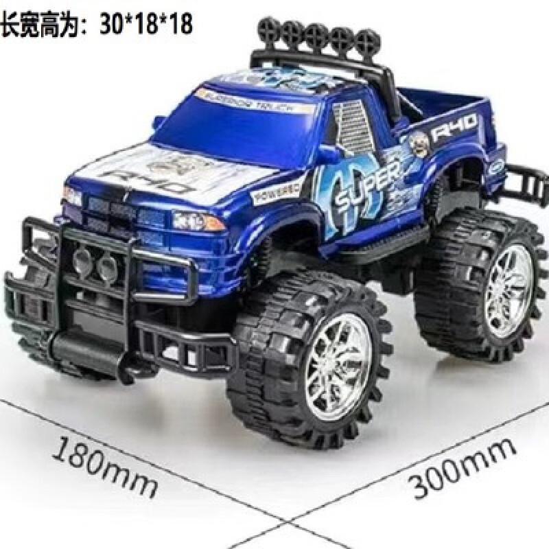 kay)怪兽卡车玩具儿童四驱越野车惯性耐摔大号警车大脚怪男孩四轮玩具