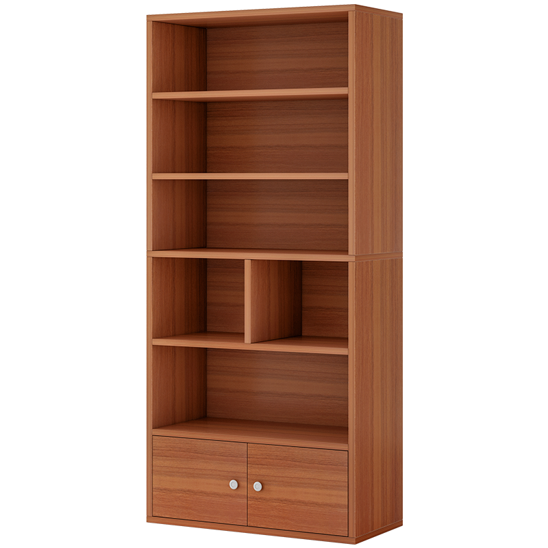 蔓斯菲尔 书架飘窗书架落地置物架卧室窗台带门阳台收纳小书架柜子 【三层带门】暖白色